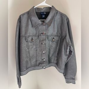 Vintage Venezia Jeans Clothing Company Classic Dk Grey Denim Jacket Women 18/20